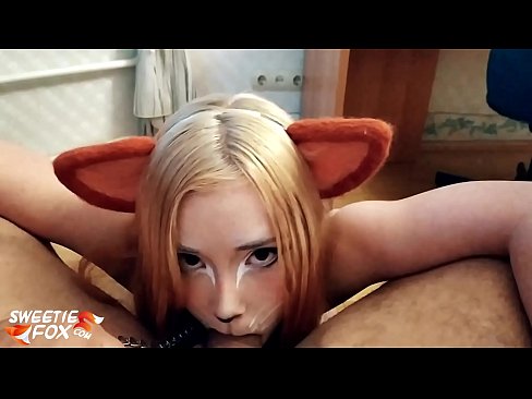 ❤️ Kitsune د هغې په خوله کې ډیک او کم تیر کړ ❌  ️❤